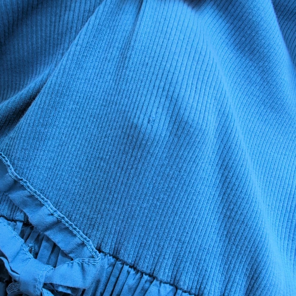 Nation LTD Royal Blue Organic Pima Cotton Tiered Mini Dress 5267RB Medium - Picture 9 of 12